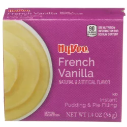 Hy-vee French Vanilla Instant Pudding & Pie Filling