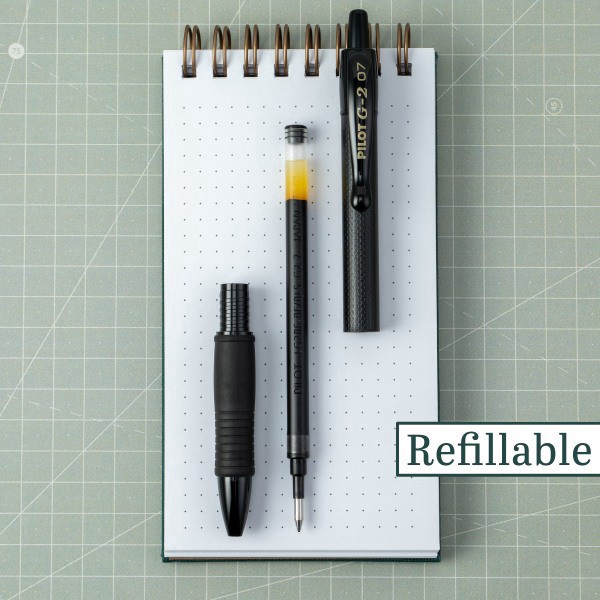 slide 3 of 7, Pilot G2 Edge Gel Pens, Fine Point, 0.7 Mm, Black Barrel, Black Ink, Pack Of 4 Pens, 4 ct