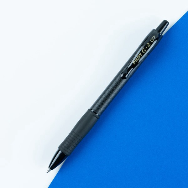 slide 7 of 7, Pilot G2 Edge Gel Pens, Fine Point, 0.7 Mm, Black Barrel, Black Ink, Pack Of 4 Pens, 4 ct