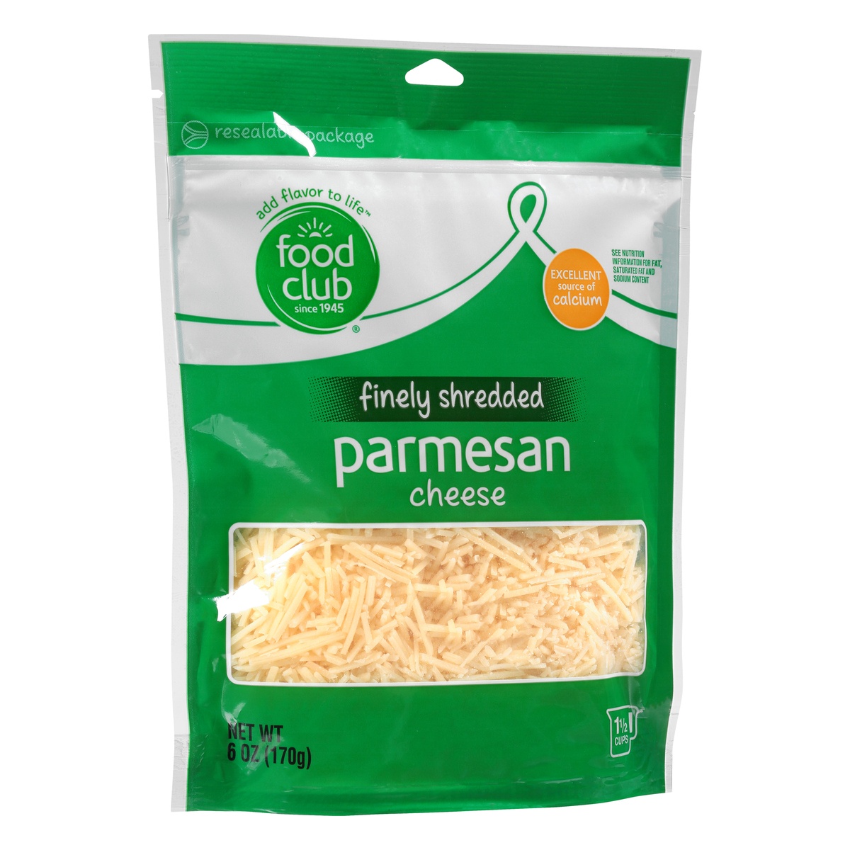 slide 2 of 10, Food Club Parmesan Finely Shredded Cheese, 6 oz