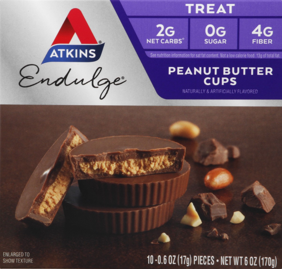 slide 3 of 9, Atkins Peanut Butter Cup, 10 ct