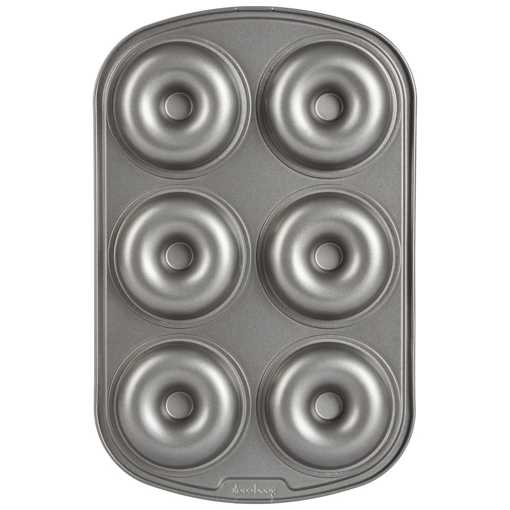 slide 3 of 3, GoodCook Nonstick Steel 6-Cavity Medium-Size Donut Baking Pan, 1 ct