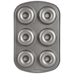 GoodCook Nonstick Steel 6-Cavity Medium-Size Donut Baking Pan