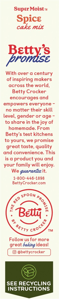 slide 3 of 9, Betty Crocker Delights Super Moist Spice Cake Mix, 13.25 oz, 13.25 oz