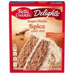 Betty Crocker Delights Super Moist Spice Cake Mix, 13.25 oz