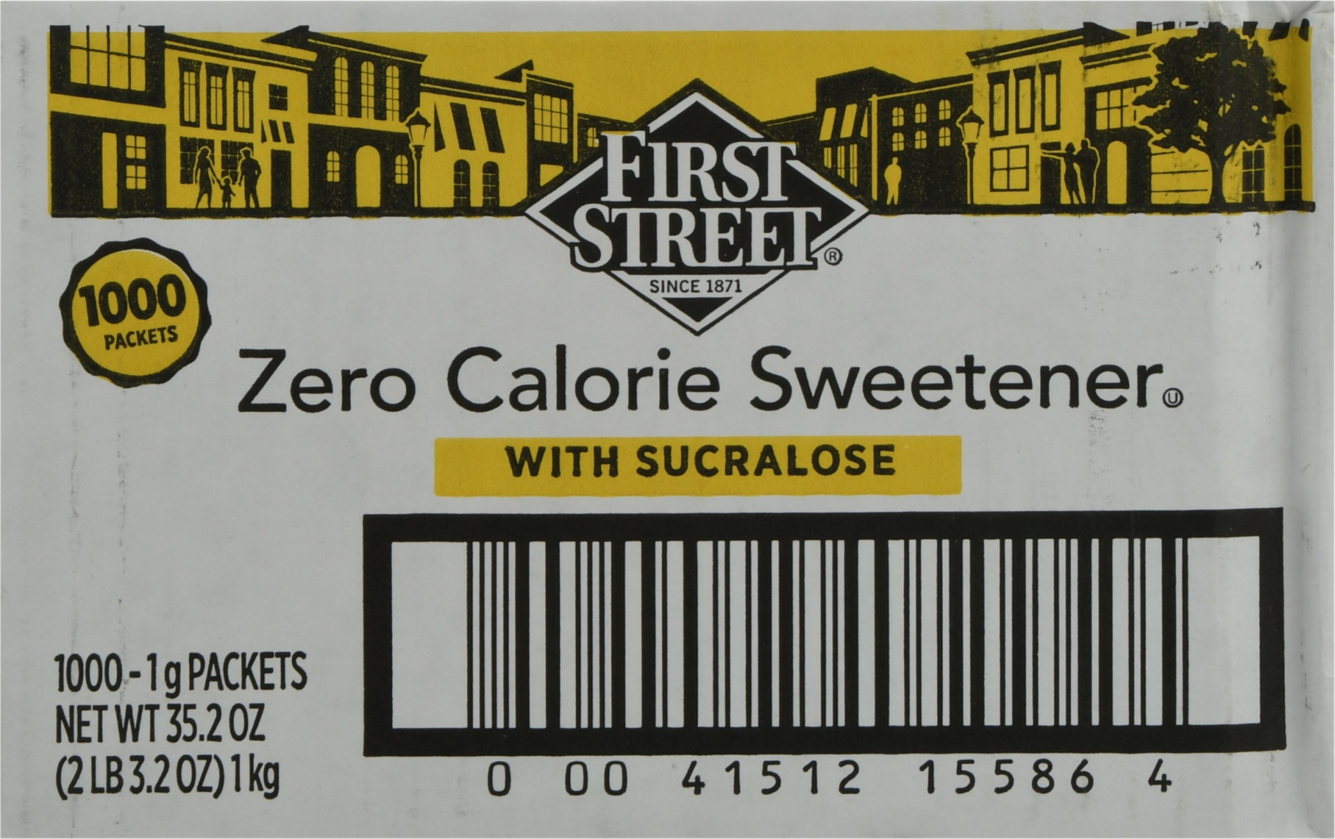 slide 1 of 1, Ambiance/First Street Yellow Sucralose Sweetener, 1000 ct