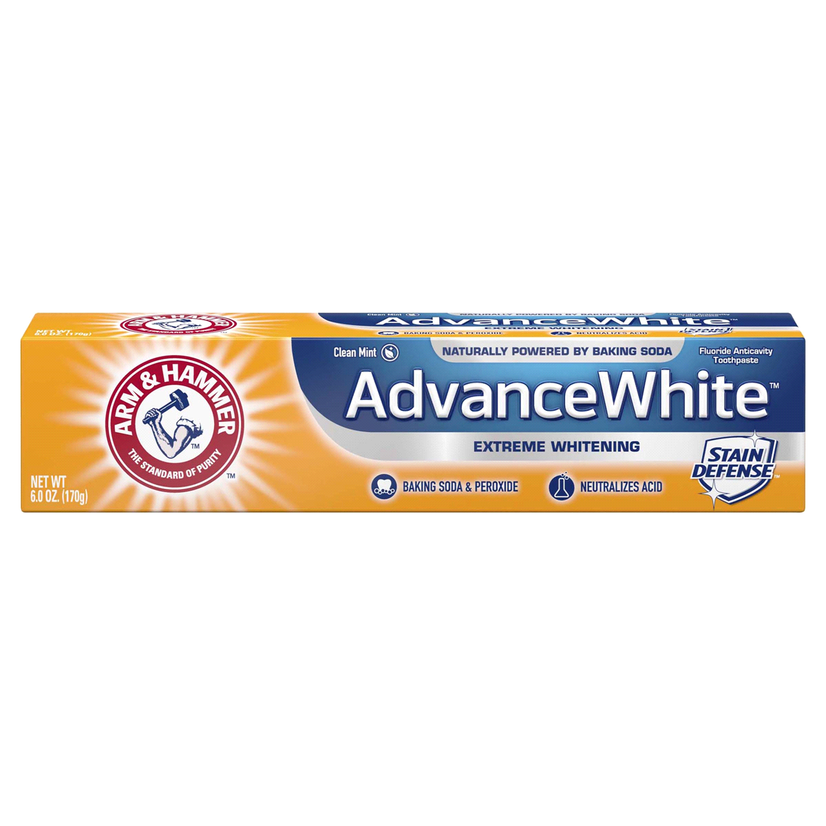slide 1 of 4, ARM & HAMMER Advance White Extreme Whitening Baking Soda & Peroxide Toothpaste, 6 oz