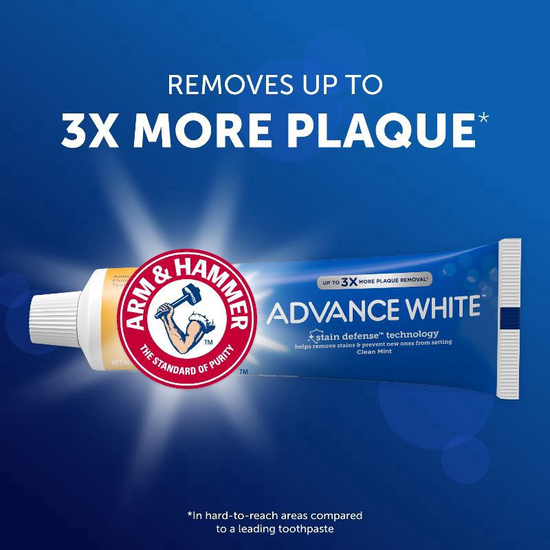 slide 5 of 9, ARM & HAMMER Extreme Whitening Baking Soda & Peroxide Toothpaste, 6 oz
