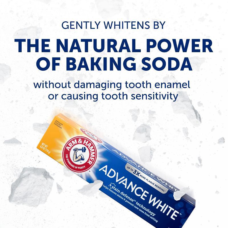 slide 6 of 9, ARM & HAMMER Extreme Whitening Baking Soda & Peroxide Toothpaste, 6 oz