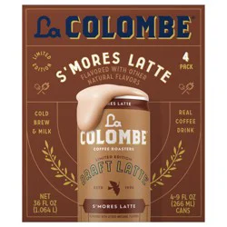 La Colombe Coffee, S'mores Cold Brew Draft Latte, 9 fl oz Cans, 4 Pack