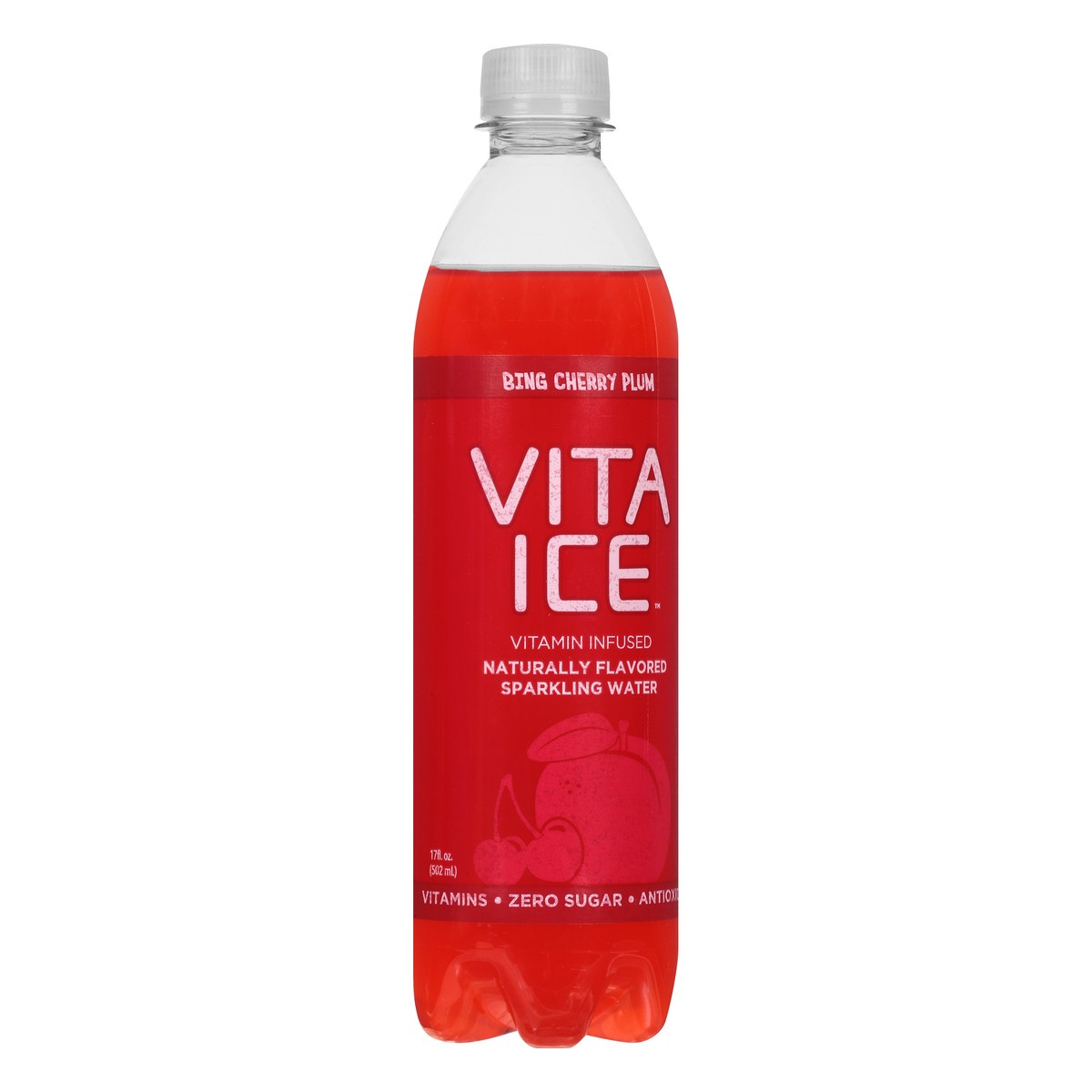 slide 3 of 12, Vita Ice Vitamin Infused Bing Cherry Plum Sparkling Water - 17 oz, 17 oz