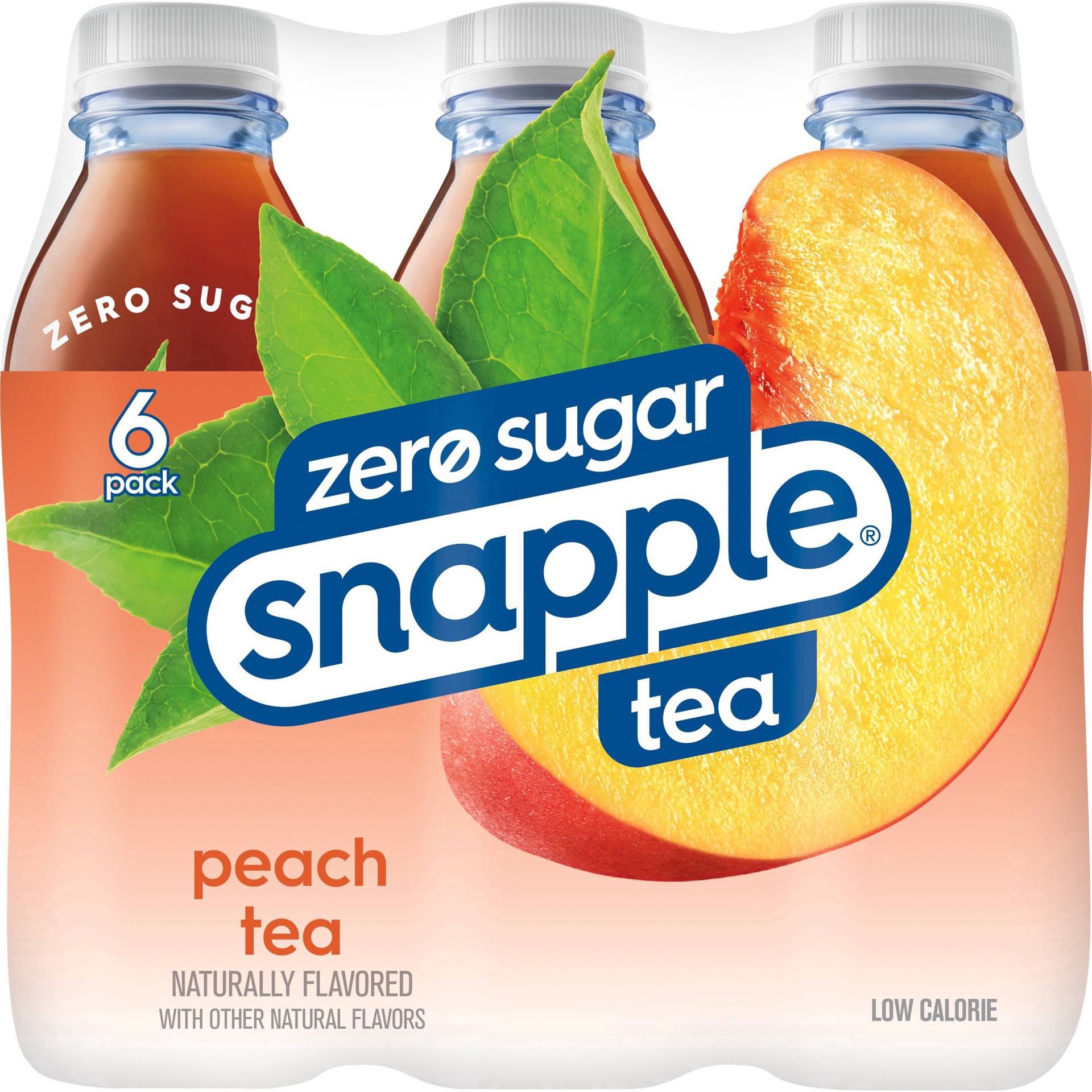 slide 8 of 19, Snapple Zero Sugar Peach Tea - 6pk/16 fl oz Bottles, 6 ct; 16 fl oz