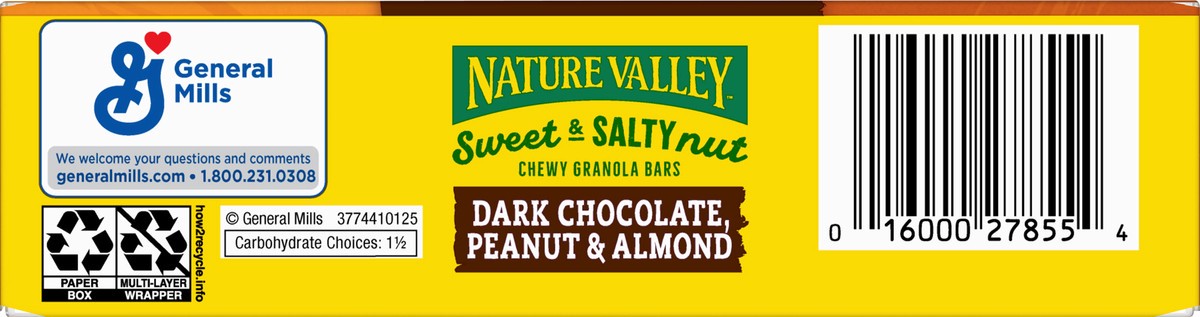 slide 8 of 9, Nature Valley Sweet and Salty Nut Bars, Dark Chocolate Peanut Almond, 6 ct, 6 ct