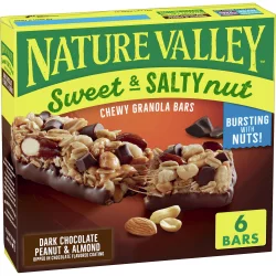Nature Valley Granola Bars, Sweet and Salty Nut, Dark Chocolate Peanut & Almond, 6 Bars