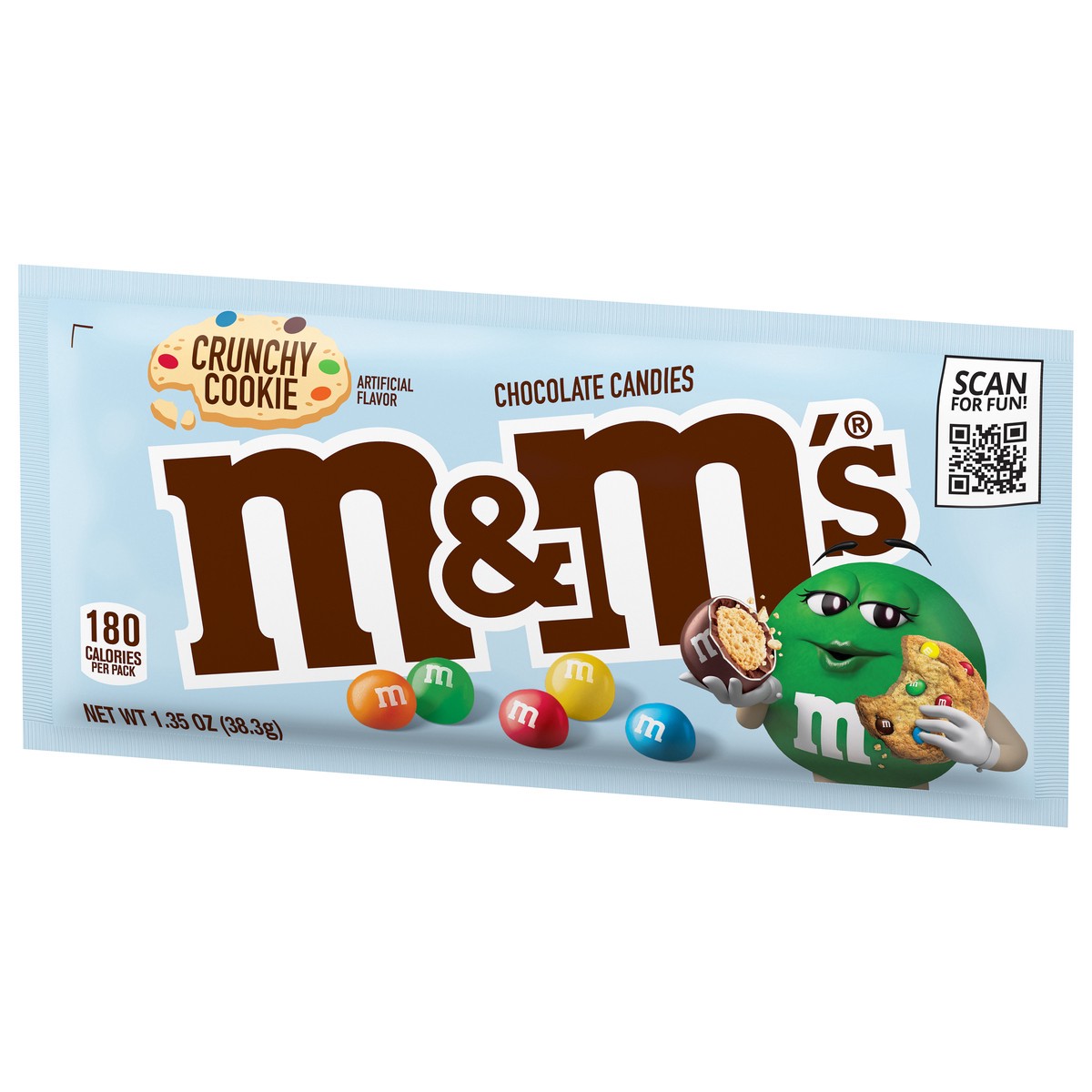 slide 5 of 7, M&M's New Crunchy Cookie Milk Chocolate Single Size Candy, 1.35 oz Pack, 1.35 oz