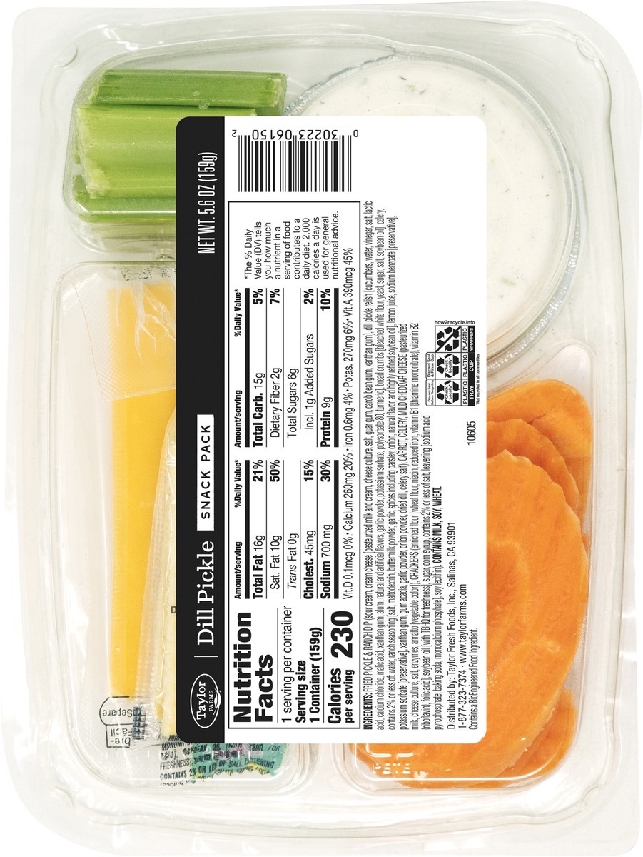 slide 6 of 8, Taylor Farms Dill Pickle Snack Tray, 5.6 oz