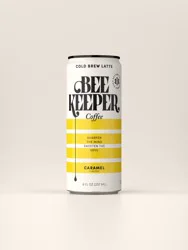 Bee Keeper Coffee Cold Brew Latte Caramel Flavored Coffee 8 fl oz