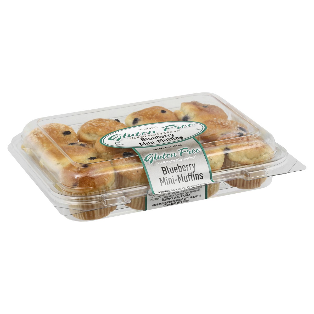 slide 7 of 9, Frannys Mini-Muffins, Gluten Free, Blueberry, 10 oz