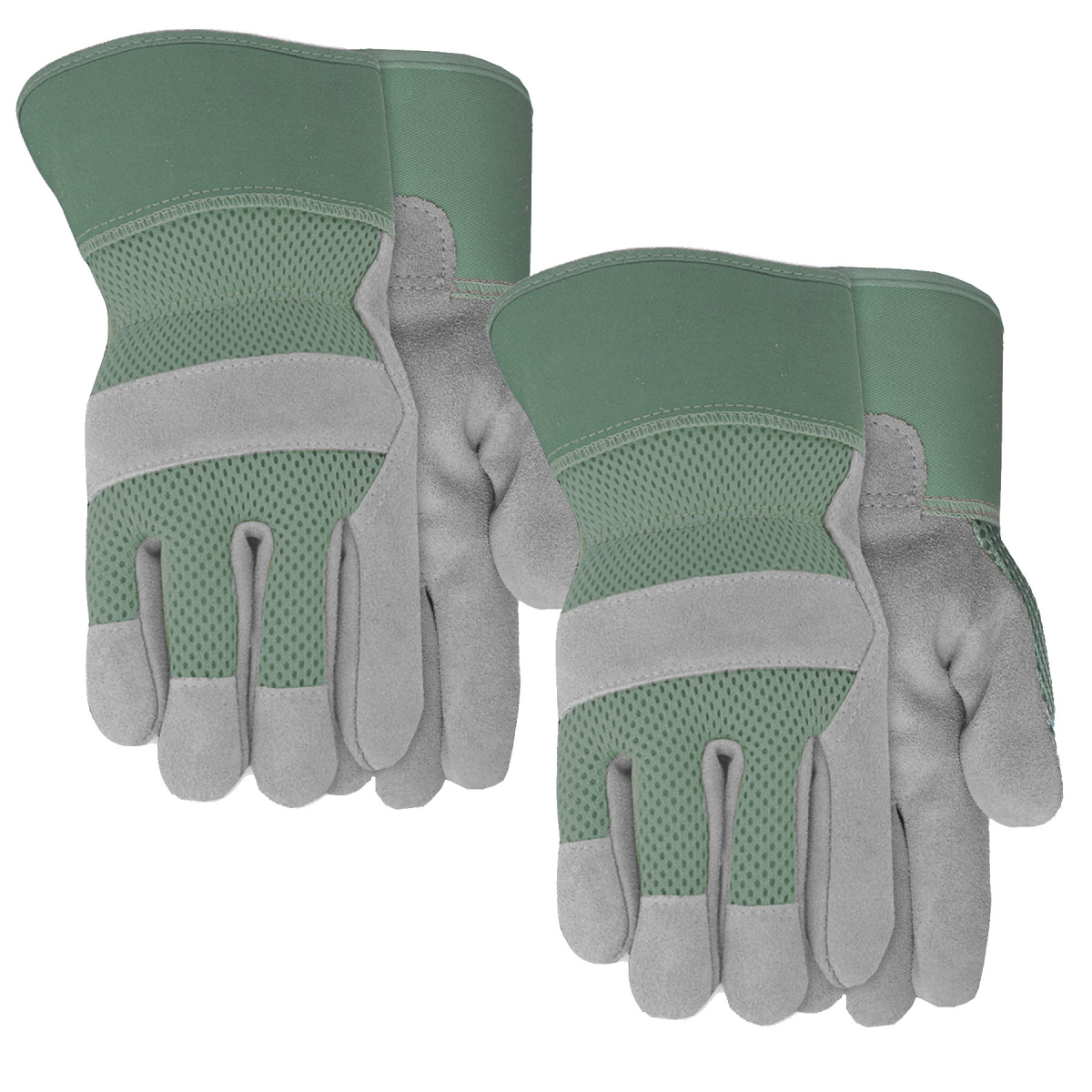 slide 1 of 1, Midwest Ladies Mesh Leather Palm Glove Medium 2 Pair Pack, 1 ct