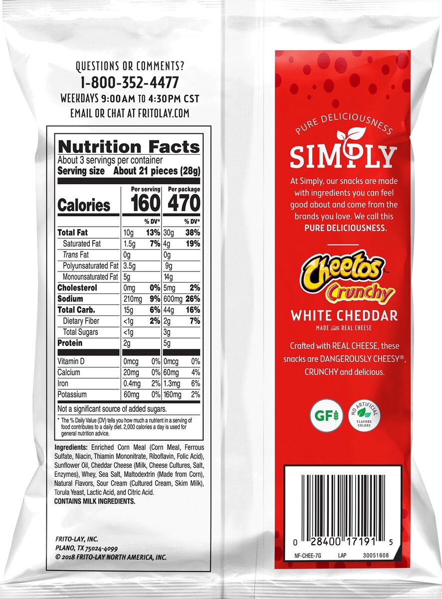 slide 2 of 7, Cheetos Cheese Flavored Snacks, 2.88 oz