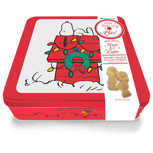 slide 2 of 3, Original Gourmet Food Co. Peanuts 12Oz Music And Lights Tin, 1 ct
