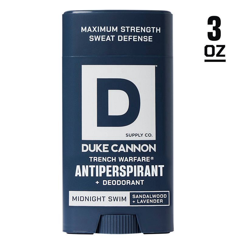 slide 2 of 7, Duke Cannon Trench Warfare Midnight Swim/Sandalwood + Lavender Antiperspirant + Deodorant 3 oz, 3 oz