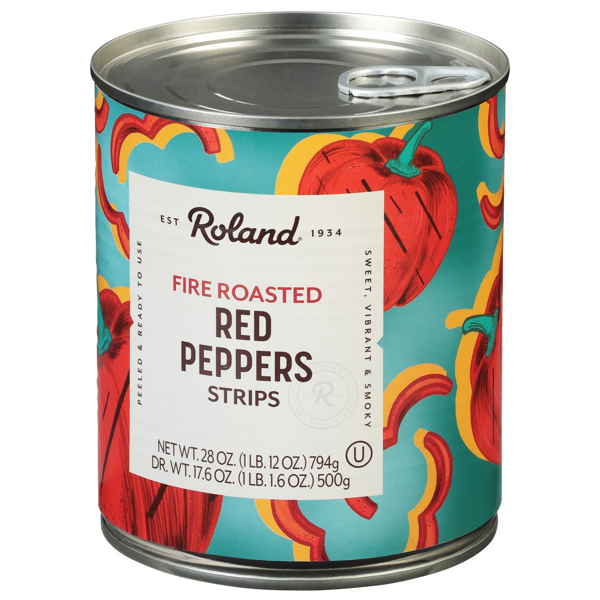 slide 3 of 9, Roland Fire Roasted Strips Red Peppers 28 oz, 28 oz
