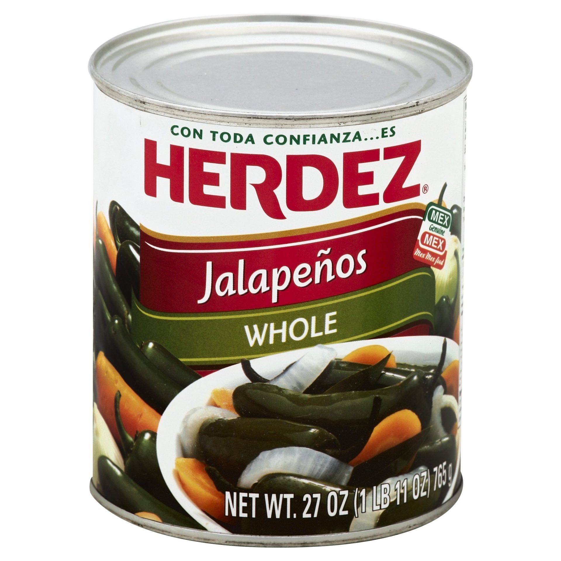 slide 1 of 1, Herdez Whole Jalapeno Peppers, 27 oz