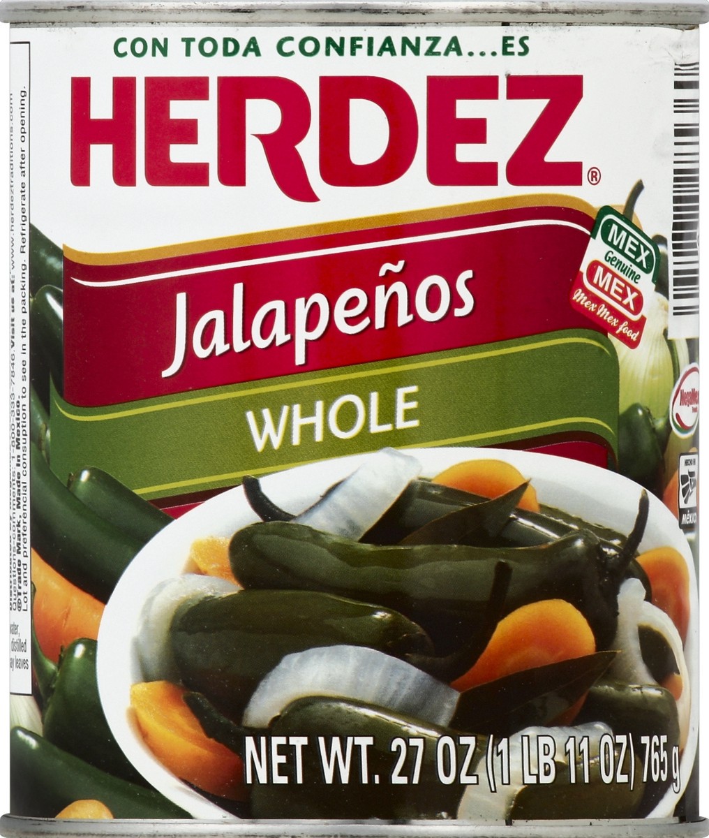 slide 1 of 2, Herdez Jalapenos 27 oz, 27 oz