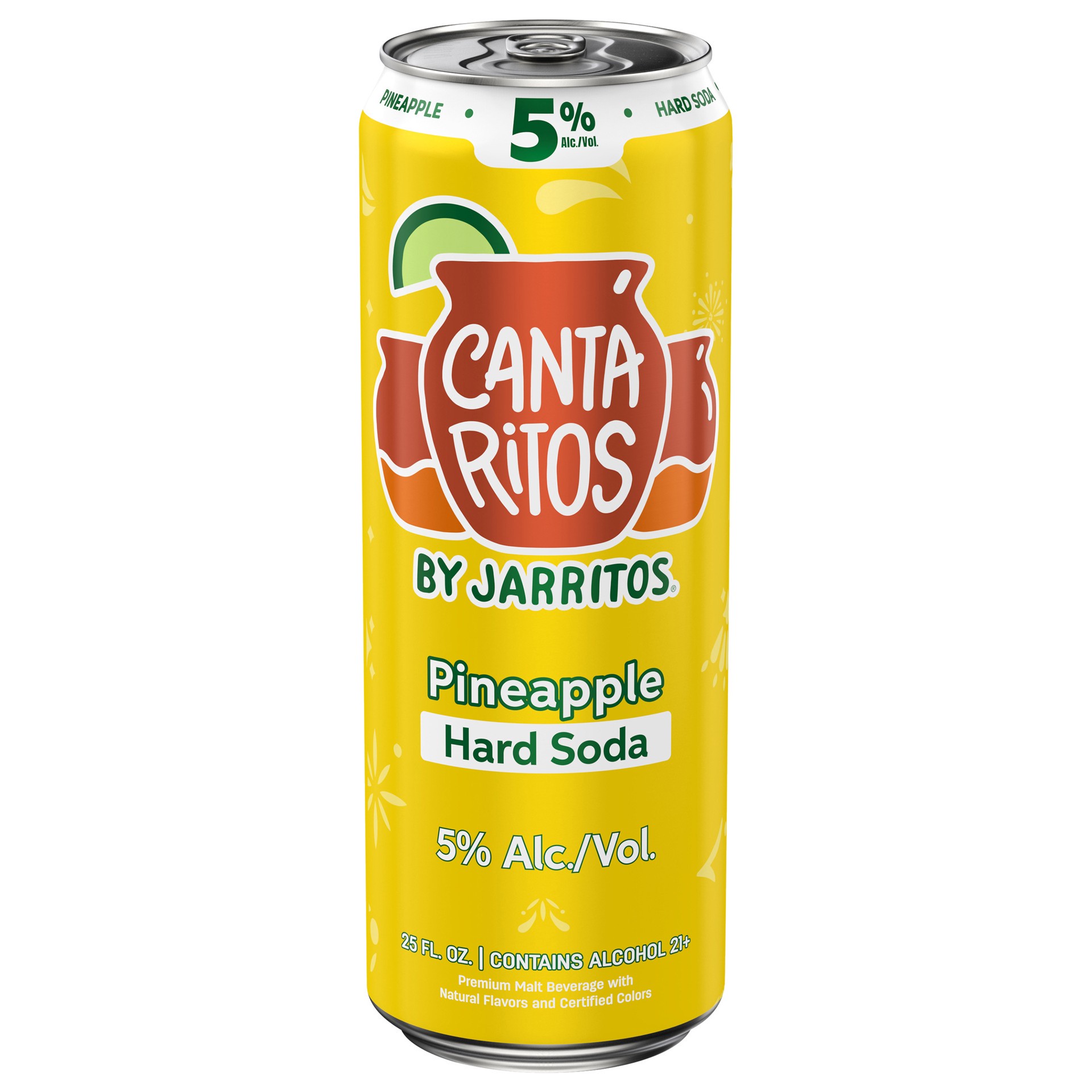 slide 2 of 2, Cantaritos Jarritos Pineapple Hard Soda 25 fl oz, 25 oz