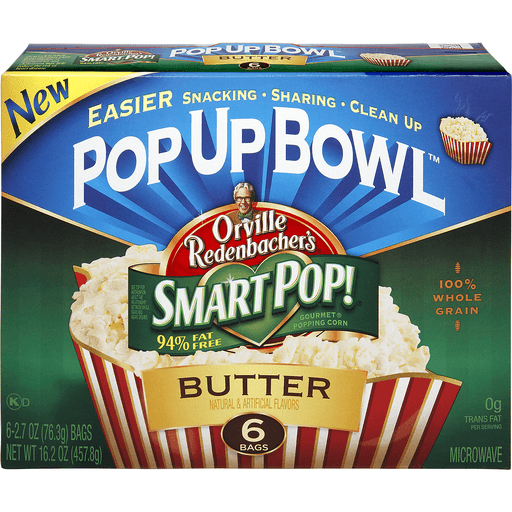 slide 2 of 18, Orville Redenbacher's Smart Pop! Gourmet Popping Corn Butter Classic Bag, 6 ct