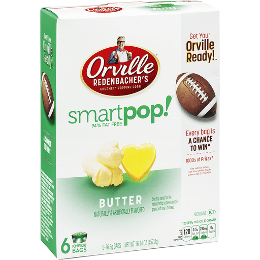 slide 4 of 18, Orville Redenbacher's Smart Pop! Gourmet Popping Corn Butter Classic Bag, 6 ct
