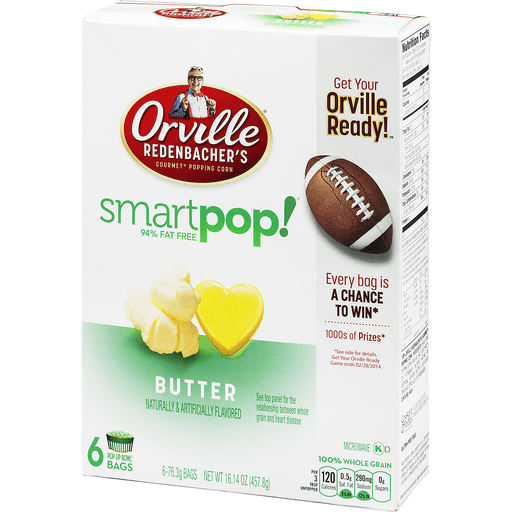 slide 5 of 18, Orville Redenbacher's Smart Pop! Gourmet Popping Corn Butter Classic Bag, 6 ct
