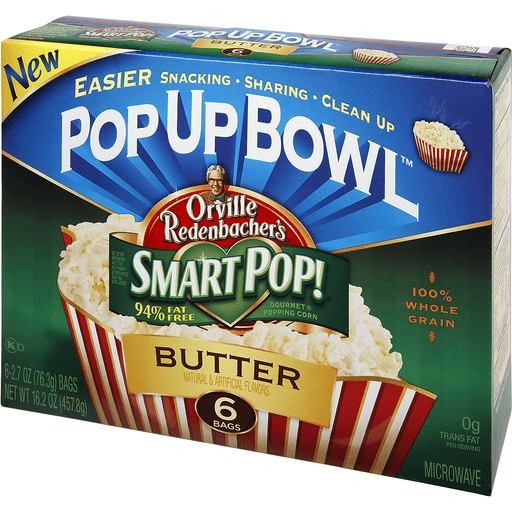 slide 6 of 18, Orville Redenbacher's Smart Pop! Gourmet Popping Corn Butter Classic Bag, 6 ct