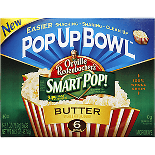 slide 8 of 18, Orville Redenbacher's Smart Pop! Gourmet Popping Corn Butter Classic Bag, 6 ct
