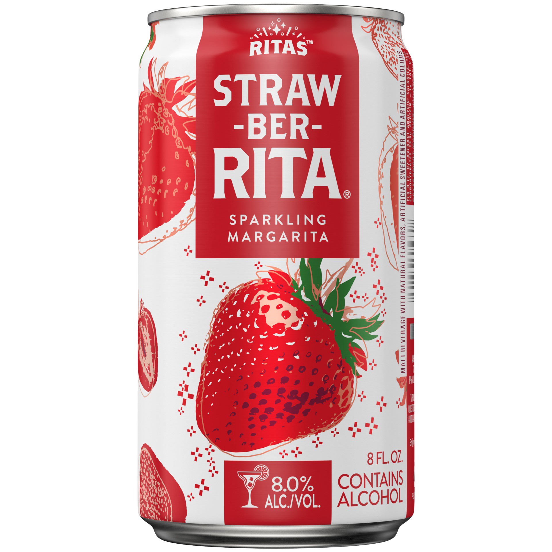 slide 2 of 4, RITAS Straw-Ber-Rita Malt Beverage, 8 fl oz