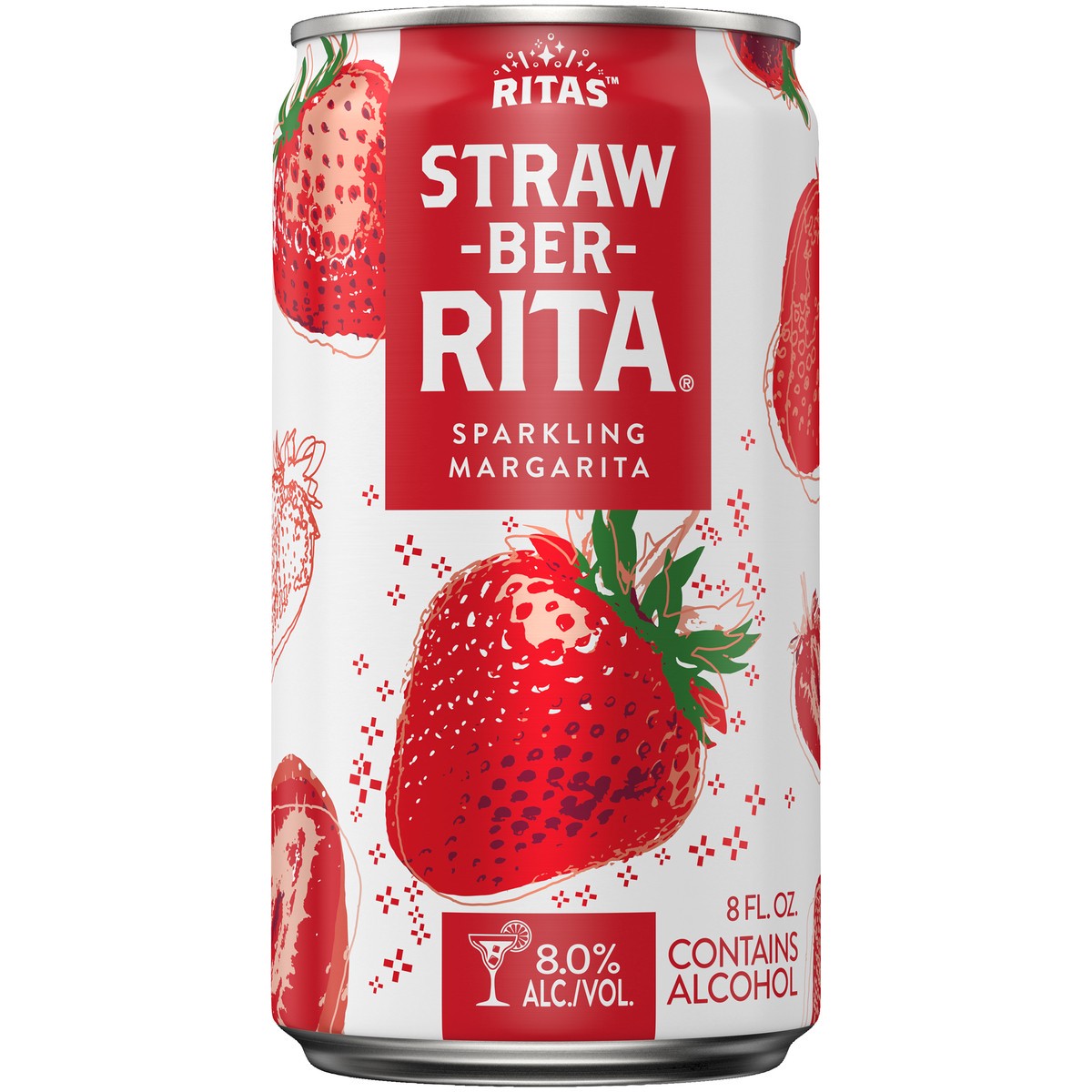 slide 1 of 4, RITAS Straw-Ber-Rita Malt Beverage, 8 fl oz