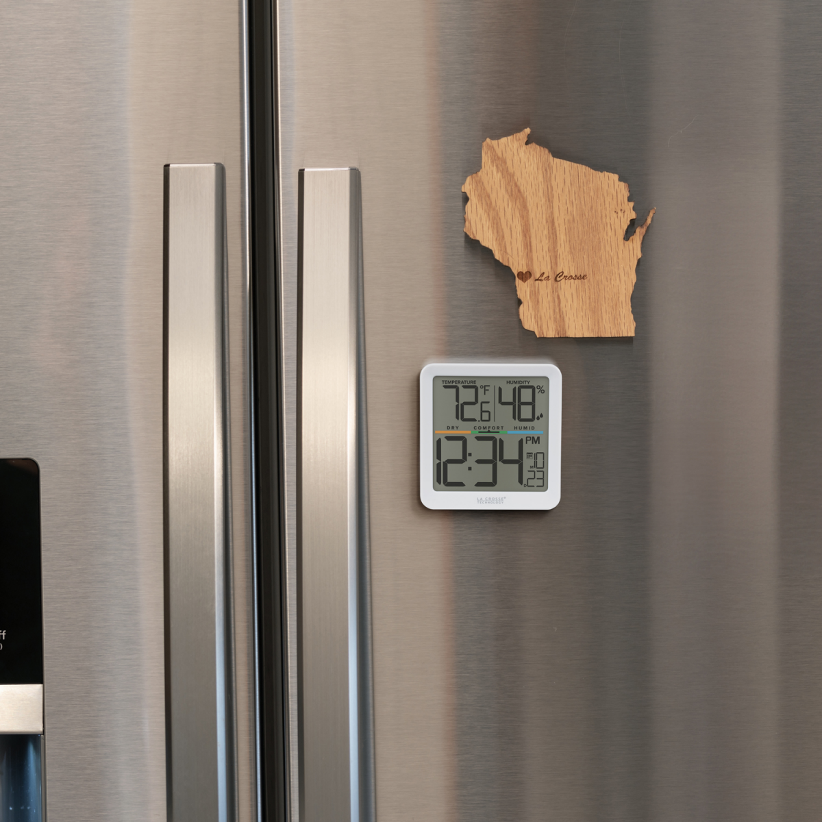 slide 15 of 21, 3" Indoor Comfort Meter with Time & Date, 1 ct