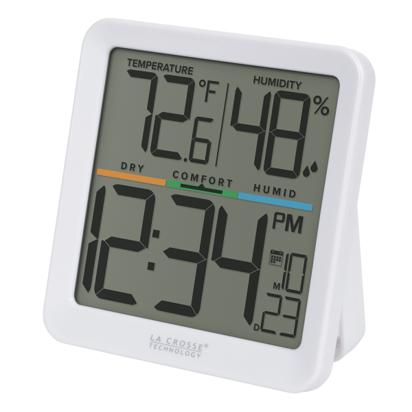 slide 19 of 21, 3" Indoor Comfort Meter with Time & Date, 1 ct