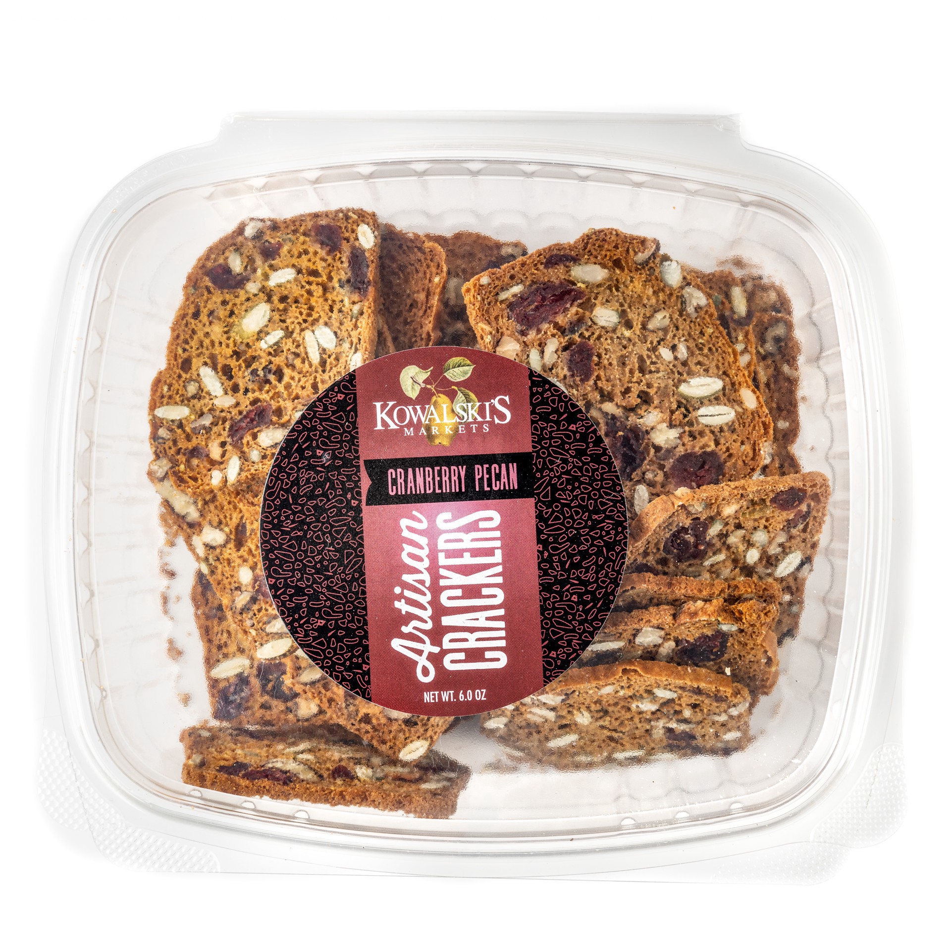 slide 1 of 1, Kowalski's Cranberry Pecan Crackers, 6 oz