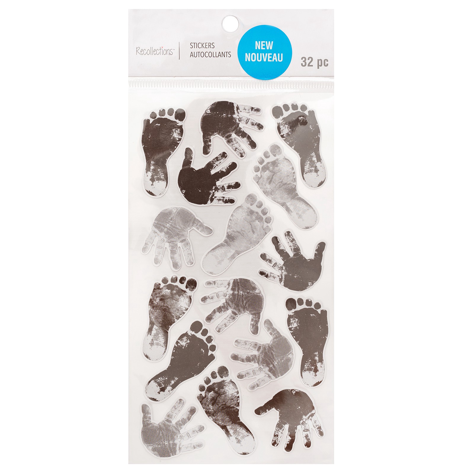 slide 2 of 3, Baby Print Stickers By Recollections, 4 in x 8.5 in