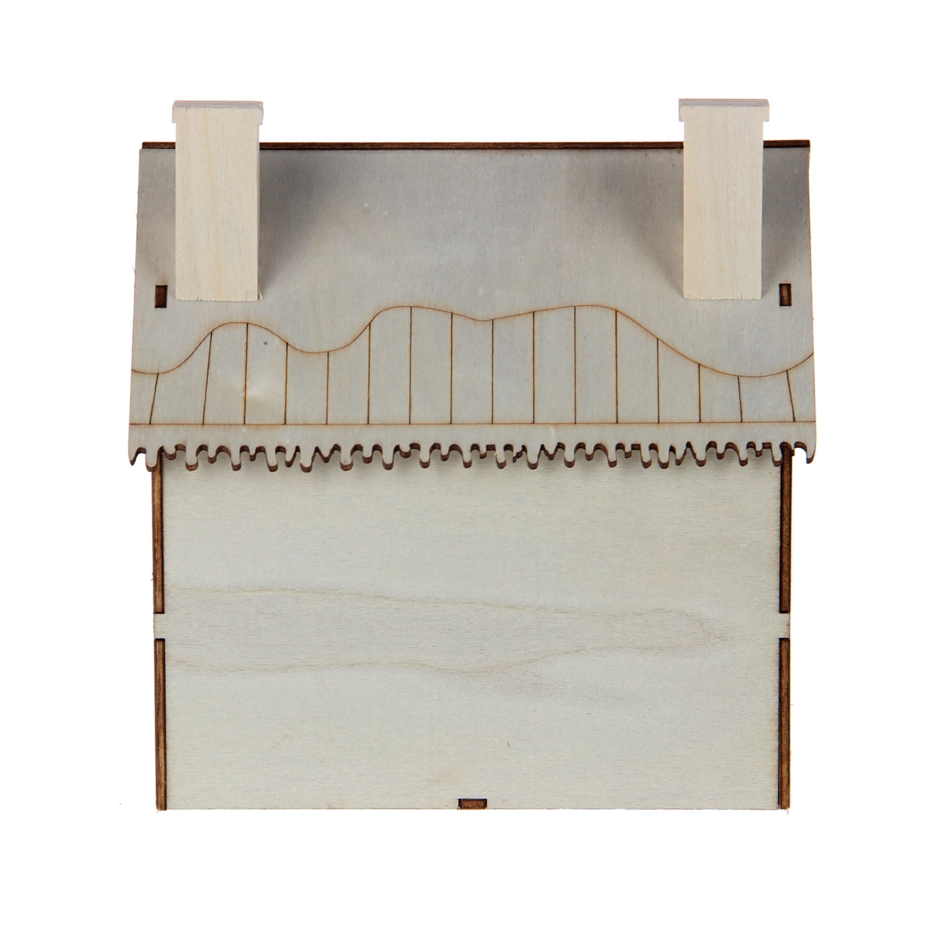 slide 4 of 5, 6.25" Unfinished Country House Diy Led Wood Decor By Make Market, 6.25 in