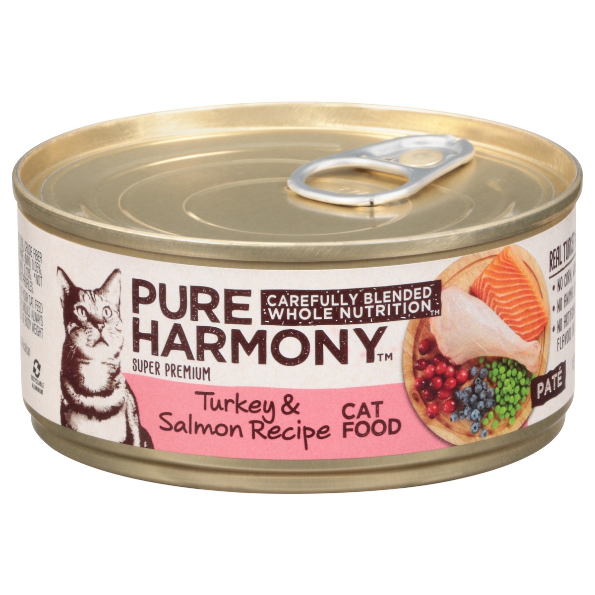 slide 15 of 15, Pure Harmony Turkey & Salmon Recipe Pate Cat Food 5.5 oz, 5.5 oz