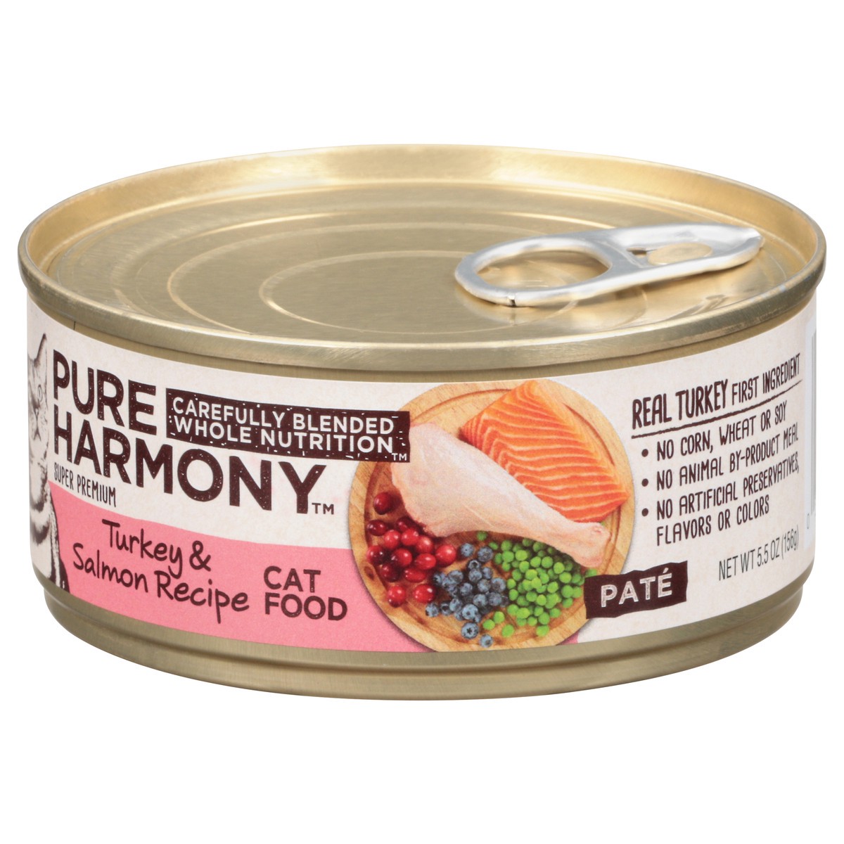 slide 14 of 15, Pure Harmony Turkey & Salmon Recipe Pate Cat Food 5.5 oz, 5.5 oz