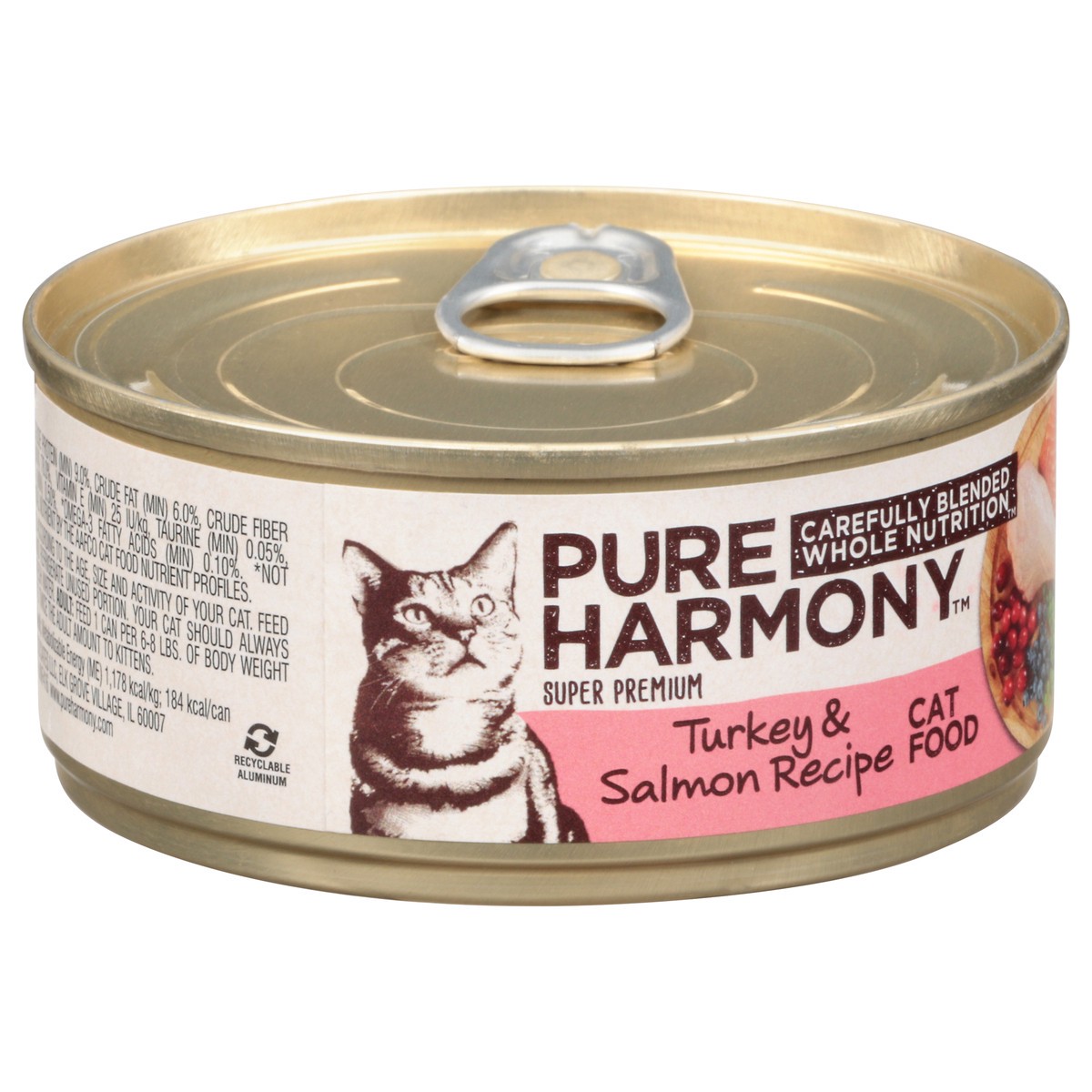 slide 7 of 15, Pure Harmony Turkey & Salmon Recipe Pate Cat Food 5.5 oz, 5.5 oz