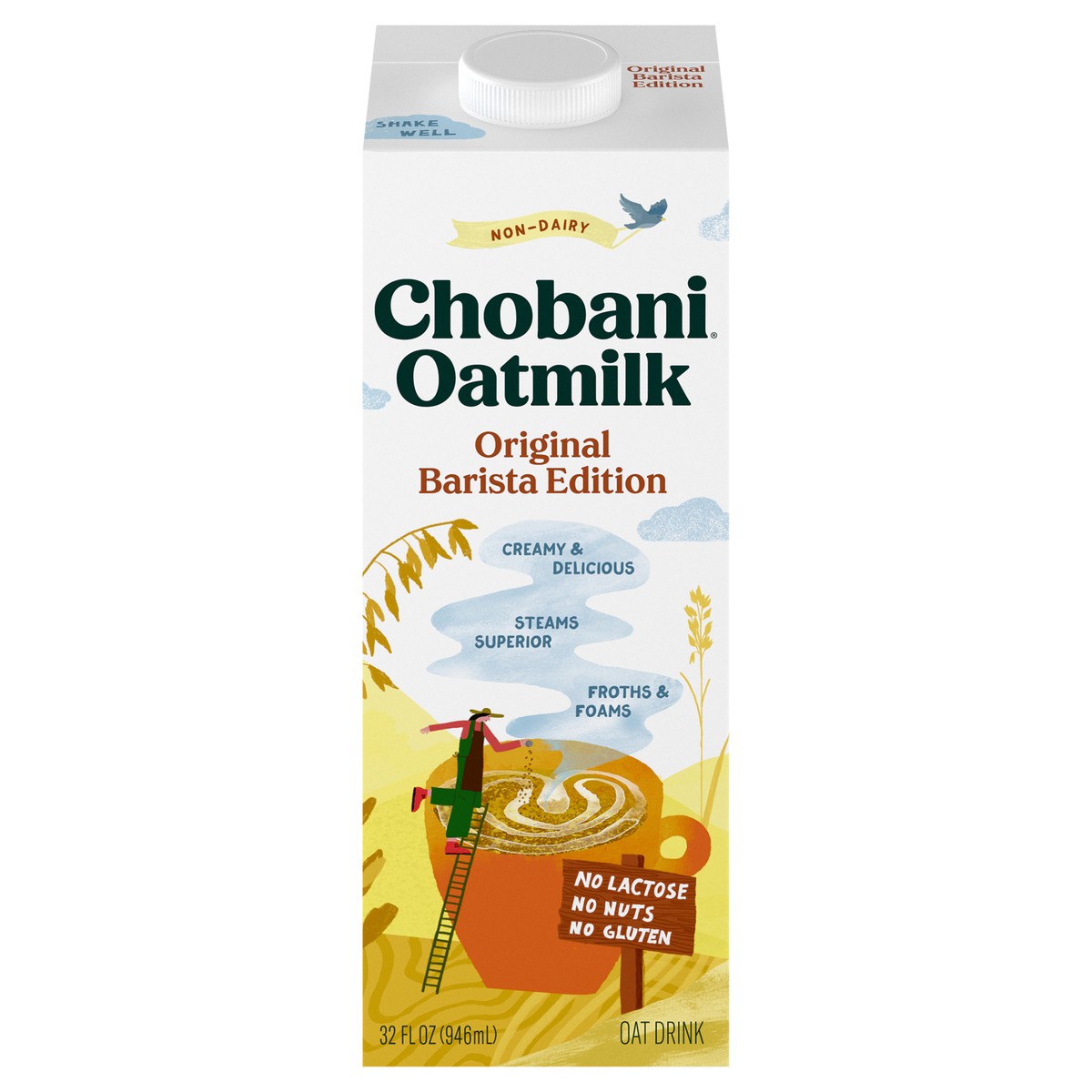 slide 1 of 9, Chobani Oat Milk Barista, 32 fl oz