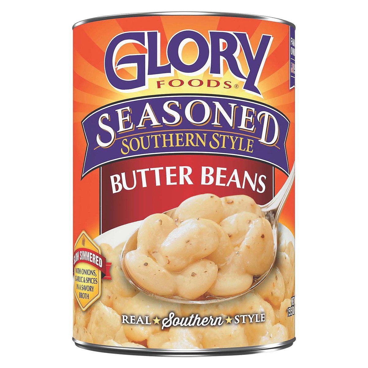 slide 1 of 5, Glory Foods Glory Seasoned Butter Beans, 14.5 oz