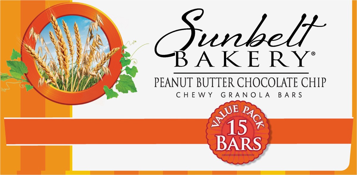 slide 9 of 11, Sunbelt Bakery Chewy Granola Bars, Sunbelt Bakery Value Pack Peanut Butter Chocolate Chip, 15 ct
