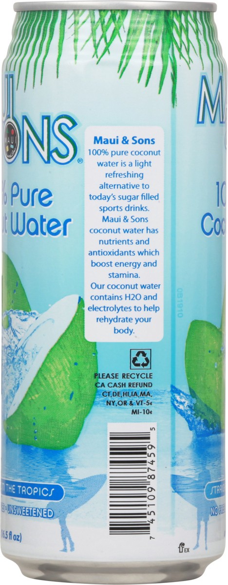 slide 3 of 9, Maui & Sons 100% Pure Coconut Water Isotonic Sports Drink - 16.5 oz, 16.5 oz