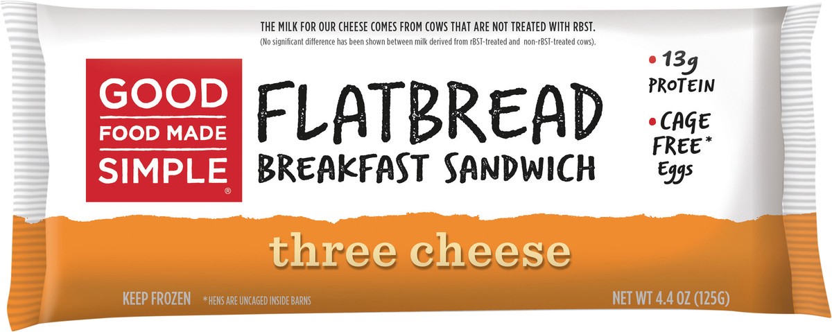 slide 4 of 8, Good Food Made Simple Good Food Made Simpple Breakfast 3Cheese Flatbread, 4.4 oz